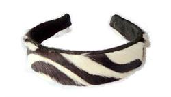 Hotsjok design hårbøjle i zebra koskind